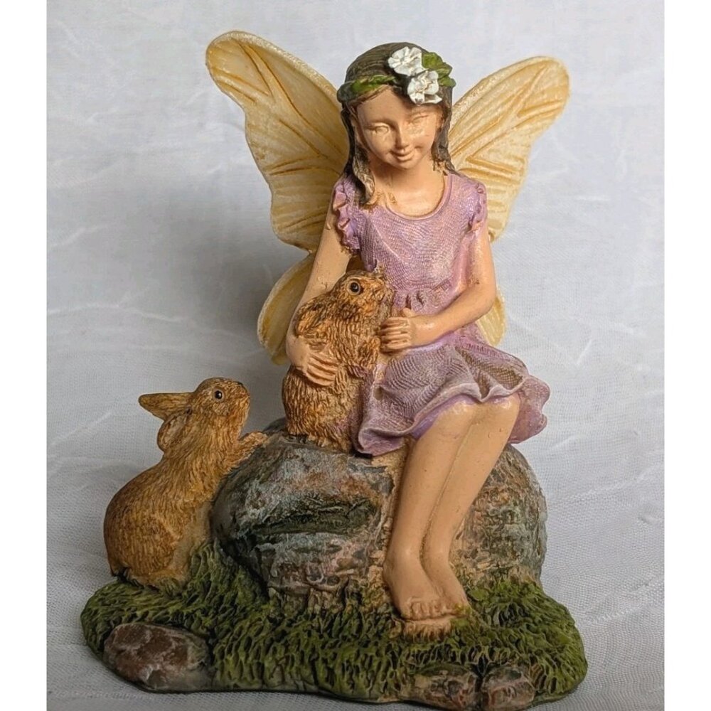 5 Miniature Fairy Garden Figurines Fox Lamb Fairies Animals Cottagecore Set READ - Picture 2 of 16